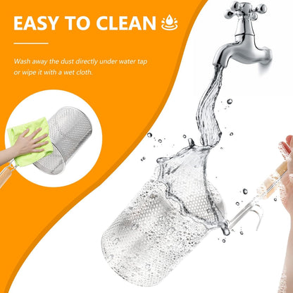 2 Pieces Pasta Strainer, Stainless Steel Mesh Spider Strainer, Basket Fine Mesh Spider Basket with Wooden Handle Good For Boiling Food Spaghetti Dumpling
