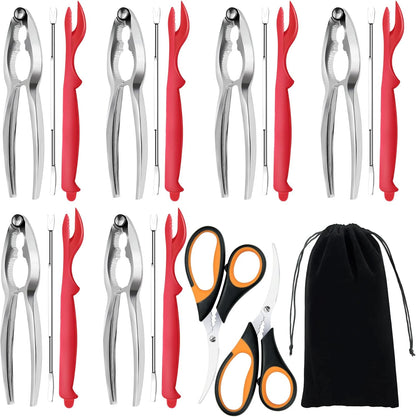 21 6 6 6 2 1 Seafood Cracker Tools, Pcs Crab Leg Crackers and Tools, Crab Crackers, Crab Leg Forks/Picks, Lobster
