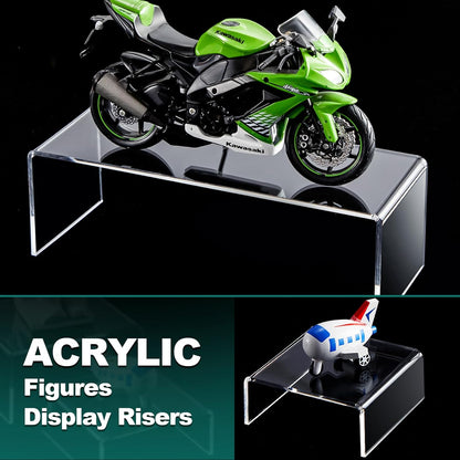 Sintuff 24 Pcs 6 Set Acrylic Display Risers, Clear Acrylic Shelves for Table Decoration, Party Showcase Organizer