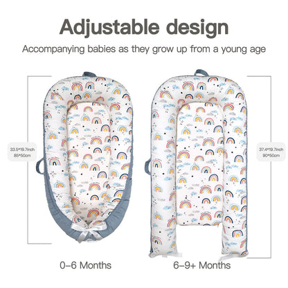 Skiennix Infant Support Cushion - Breathable Organic Cotton Tummy Time Mat | Portable Baby Floor Cushion - Dinosaur World