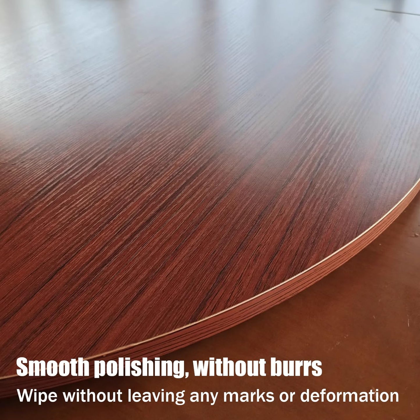 Wood Lazy Susan Rotating Turntable Organizer, Non Skid Kitchen Tray for Cabinet - 43 48 53 58 63 68cm, 73 78 83 88 93 98cm Round Charcuterie Board for Pantry, Countertop