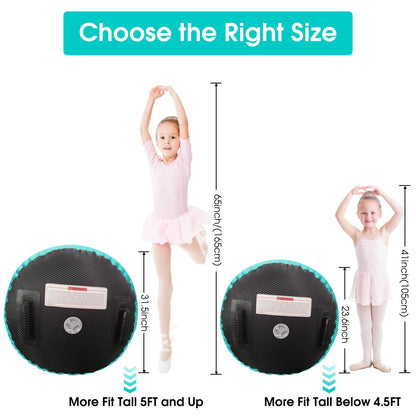 Gymnastics Air Barrel Roller Air Spot, Inflatable Tumbling Mat Tumble Track Gymnastic Equipment Balance Cylinder with Pump for Yoga Cheerleading Home Use Gym
