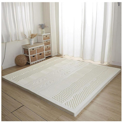 Natural Latex Mattress Topper - 3in Thick, Breathable & Comfortable Memory Foam, Ideal for 160×200cm (63×79in) Beds, Premium Sleep Solution for All Sleepers
