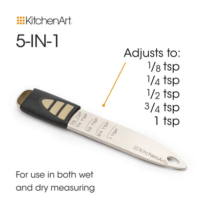 KitchenArt Pro Adjust-A-Teaspoon, Satin,Black