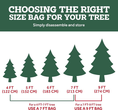 Zober Christmas Tree Storage Bag - Waterproof Protection for 7.5 Ft Trees - Durable Handles & Label Slot - Black