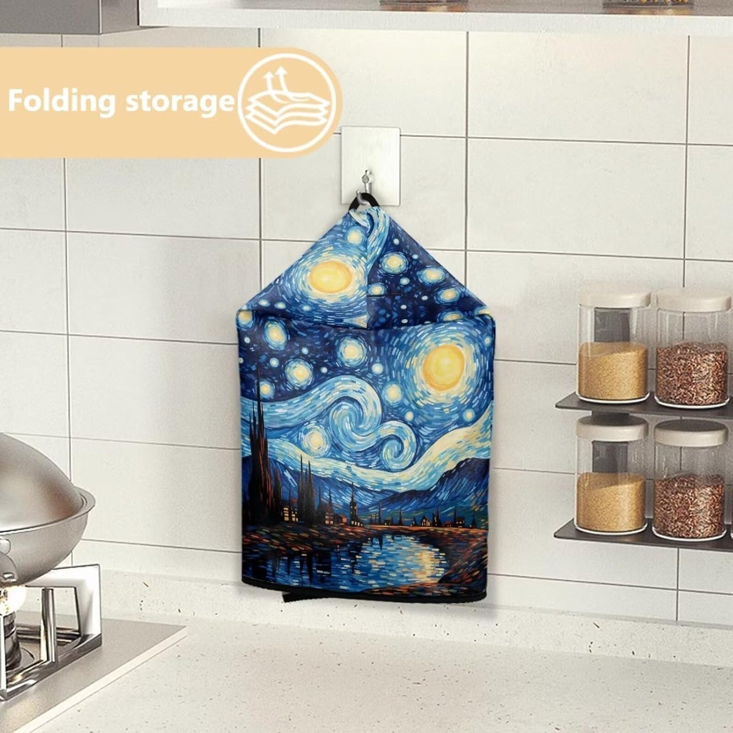 Meat Slicer Cover - Starry Night Food Slicer Cover with Storage Pockets and Top Handle, Easy to Clean