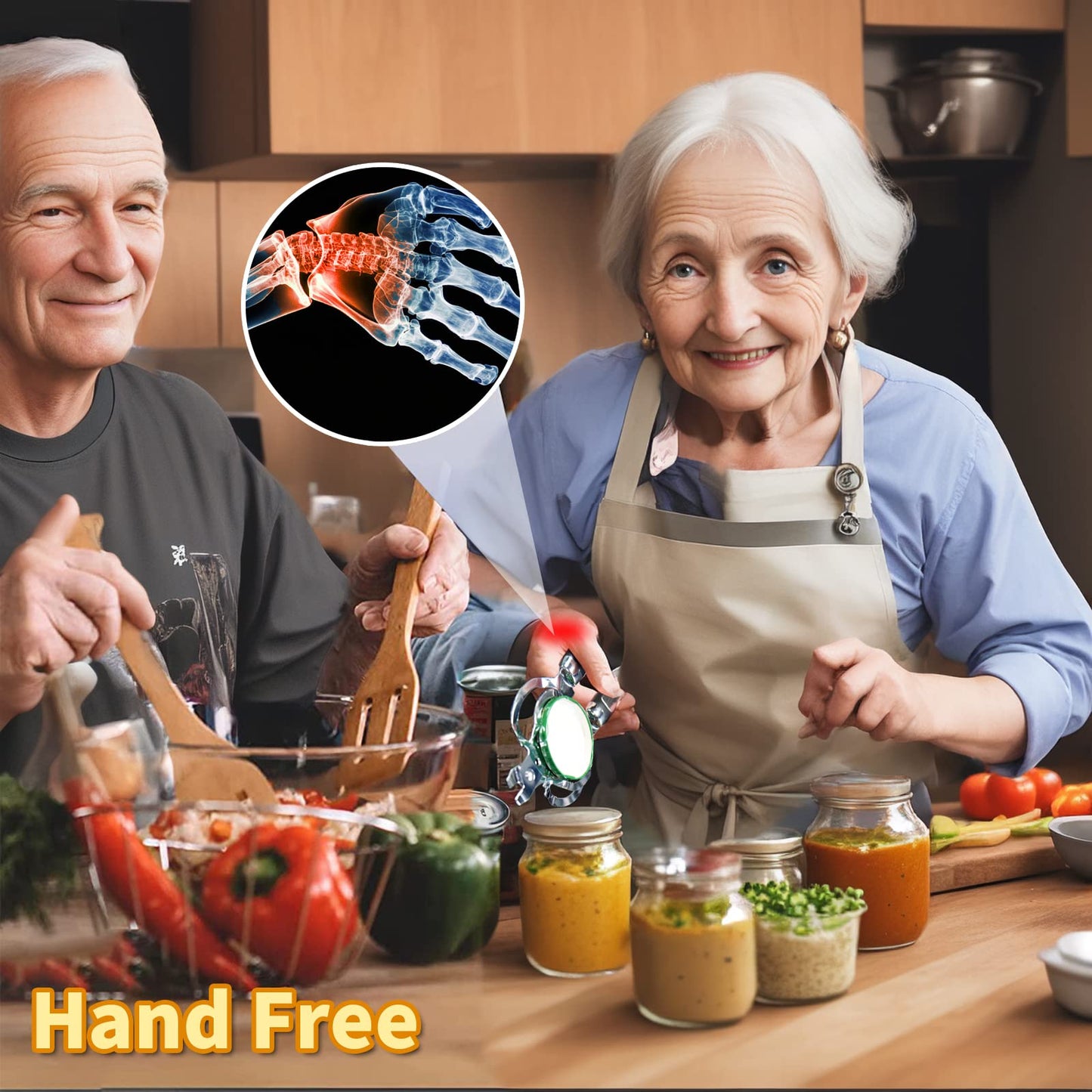 Topoem Jar Opener, Multi Jar Openers for Seniors, Stainless Steel Jar Lid Opener, Bottle Opener for Seniors with Arthritis, Weak Hands