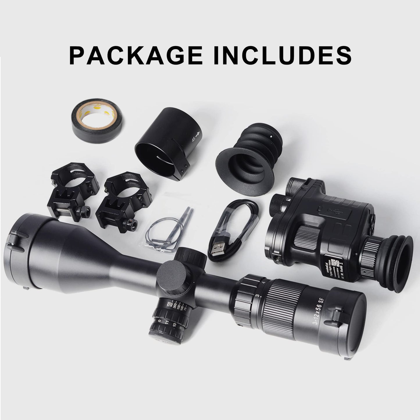 oneleaf.ai Commander NV100 Plus 3-12 X 56 Day & Night Vision Rifle Scope