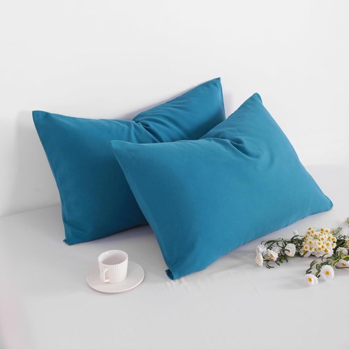 FLXXIE King Pillow Cases - Soft Microfiber Covers with Envelope Closure | Stain Resistant, 20x36, Teal