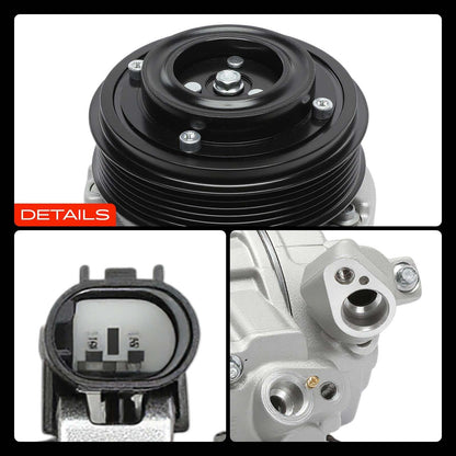 A-Premium Air Conditioner AC Compressor with Clutch Compatible with BMW 3-Series, 5-Series, 1-Series, Z4 2009-2011, M3 2008-2013, M5 2006-2010, M6 2006-2010, 7SEU17 Compressor, 6 Groove Pulley