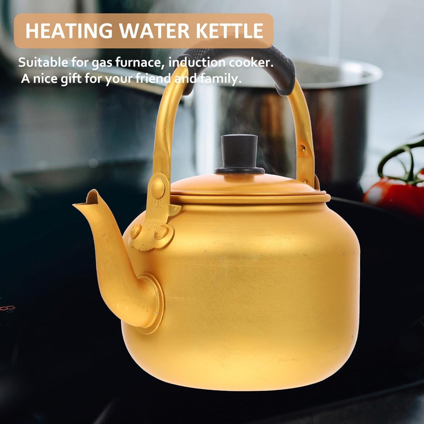 Stainless Steel 1L Hot Water Kettle, Whistling Tea Kettle with Infuser, Gooseneck Pour Over Coffee Pot for Fast Heating
