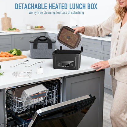 GALOKEO 2026 Upgraded Cordless Electric Lunch Box for Adults, 20,800mAh Rechargeable Heated Lunch Box with Even Heating, XL 6.3 Cup Self-Heating Lunch Box for Construction, Office & Travel