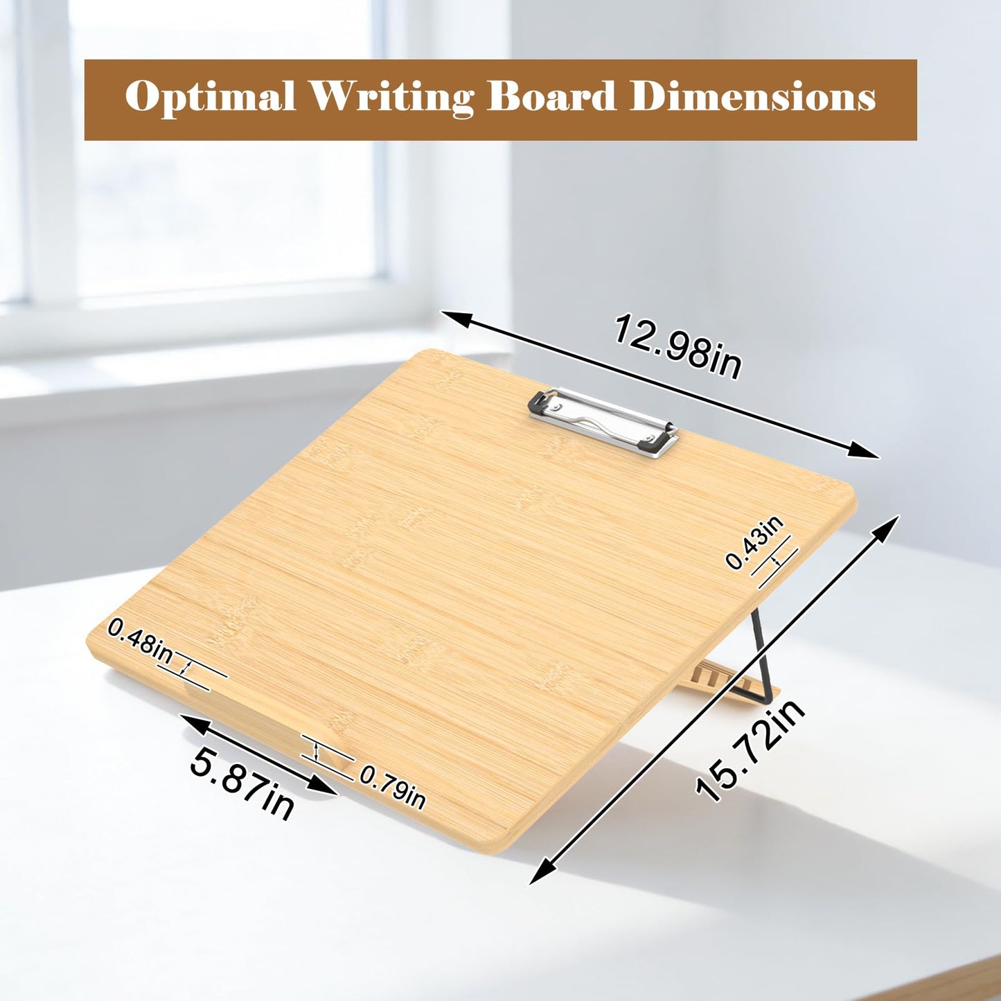 BSTSLL Slant Board for Writing Adjustable Writing Board Slanted Clipboard Foldable Stand Easel Sloped Surface to Improve Handwriting Legibility for Writing Reading Drawing