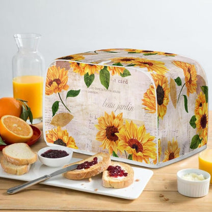 Sunflower 2 Slice Toaster Covers, Lightweight Kitchen Appliance Protection, Durable Decorative Accessories, Universal