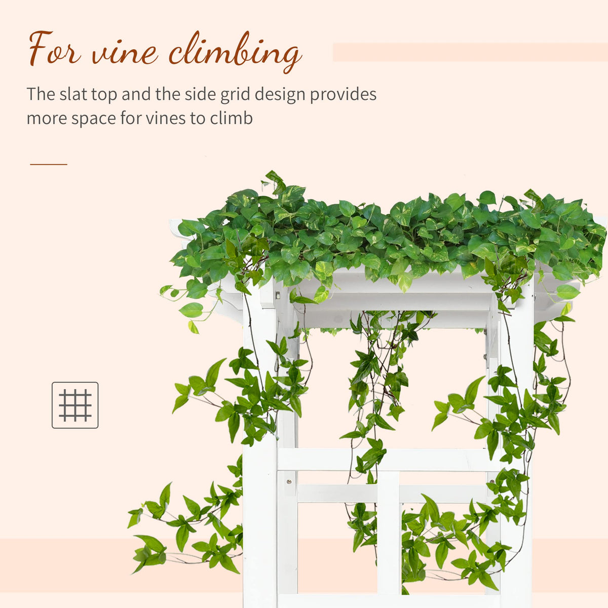 85" Wooden Garden Arbor for Wedding Ceremony, White Outdoor Arch Trellis for Climbing Vines, Heavy Duty Wood Frame for Garden, Patio, Backyard Decor