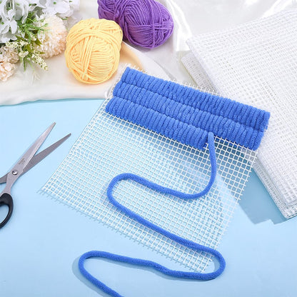 PH PandaHall 4CT Blank Rug Hooking Mesh 59x39 Inch Wide White Latch Hook Canvas Carpet Knitting Mesh Cloth Crocheting Tools for DIY Rug Tapestry Canvas Embroidery Woven Craft Projects Making
