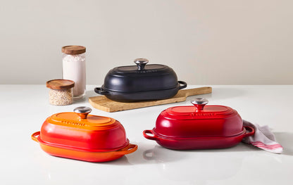 Le Creuset Enameled Cast Iron Signature Oval Bread Oven, 11.5 inch, Flame