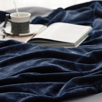 Bedsure GentleSoft King Size Navy Blue Fleece Blanket - Soft, Lightweight, Plush Microfiber, 108x90 Inches