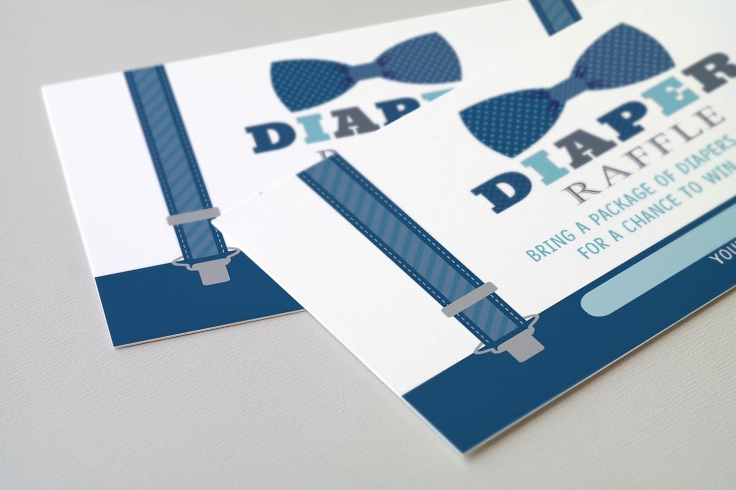 Your Main Event Prints Boy Baby Shower Invitations, 20 with Envelopes & Diaper Raffle Cards, Little Man, Sprinkle