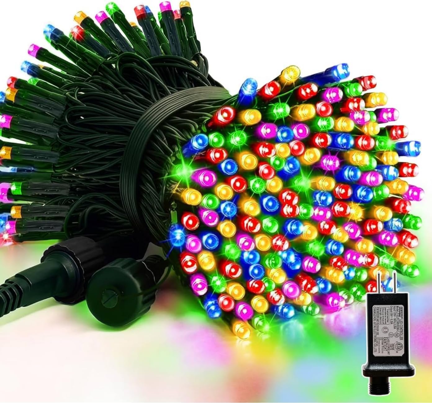200LED 66FT LAMPHOME Multicolor Christmas Mini String Lights,Plug in Waterproof Connectable LED Fairy Lights,Indoor
