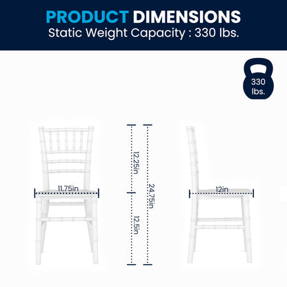 Flash Furniture Hercules Series Children's Resin Event Chairs, Commercial/Residential All Occasion Chairs for Kids, 330 lb. Static Weight Capacity, Set of 10, White