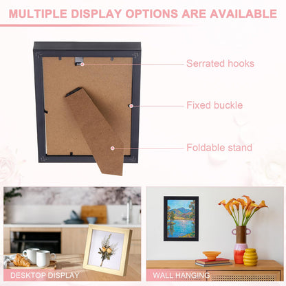 uxcell 4x6 Inch Shadow Box Display Frame, 2cm Deep Photo Shadow Box Plastic Display Case Wall Mount & Tabletop Display for DIY Photos Flowers Memorabilia Wedding Birthday, Gold