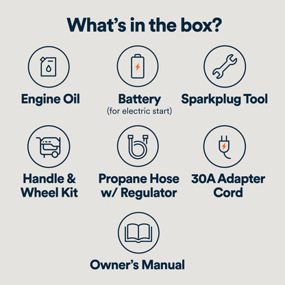 Generac Dual Fuel Portable Gas Generator, 8,250 Starting Watts, Electric Start, COsense Carbon Monoxide Detection, 11 Hour Runtime, Gas or Propane, Heavy Duty Frame, Home Backup Emergency, 49-State