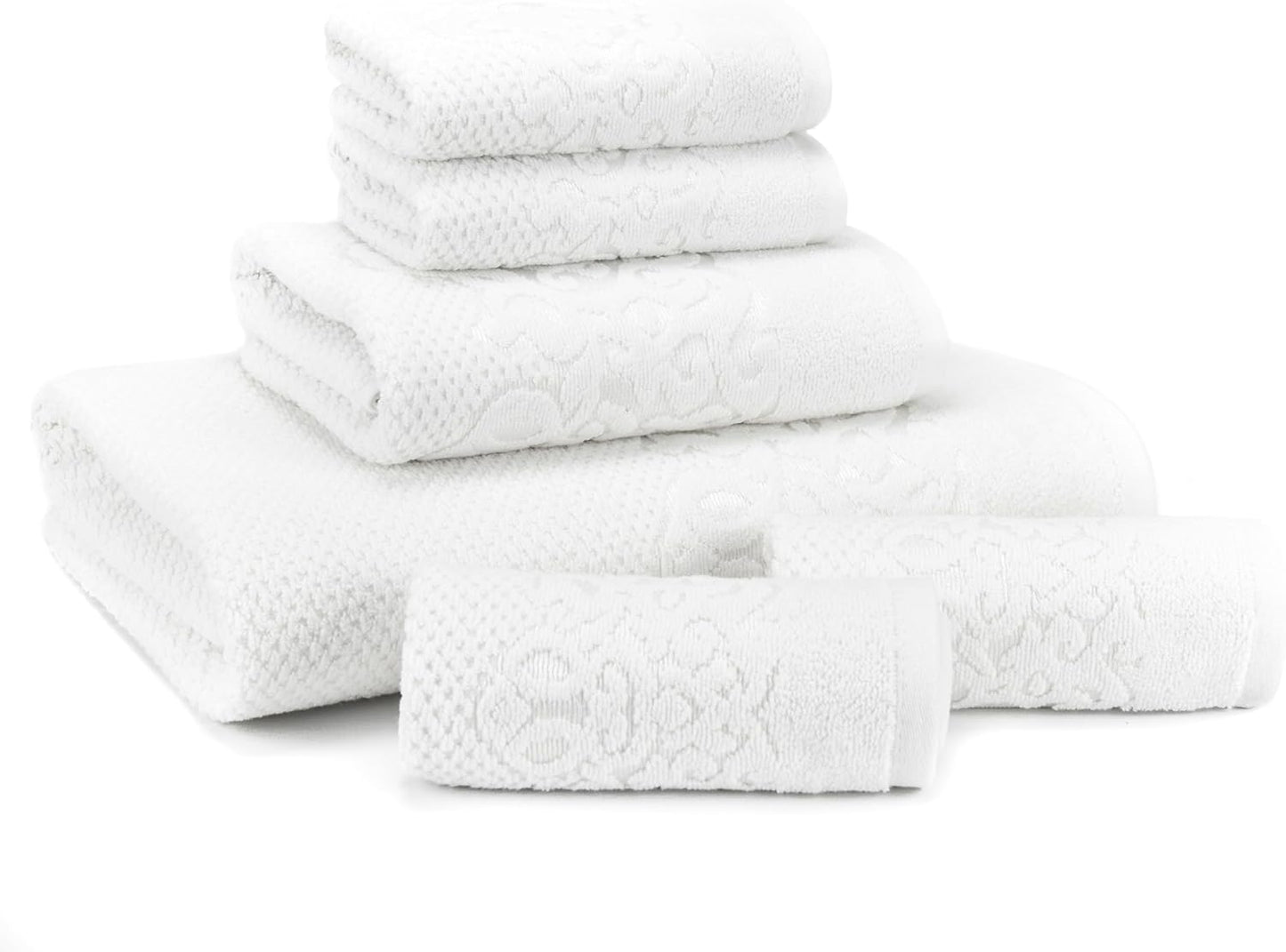 Set 6 Sets, EastNBlue Galata Premium Bath Towels of - Turkish Cotton Washcloths, Hand & Large Bath Towels Thick, Soft