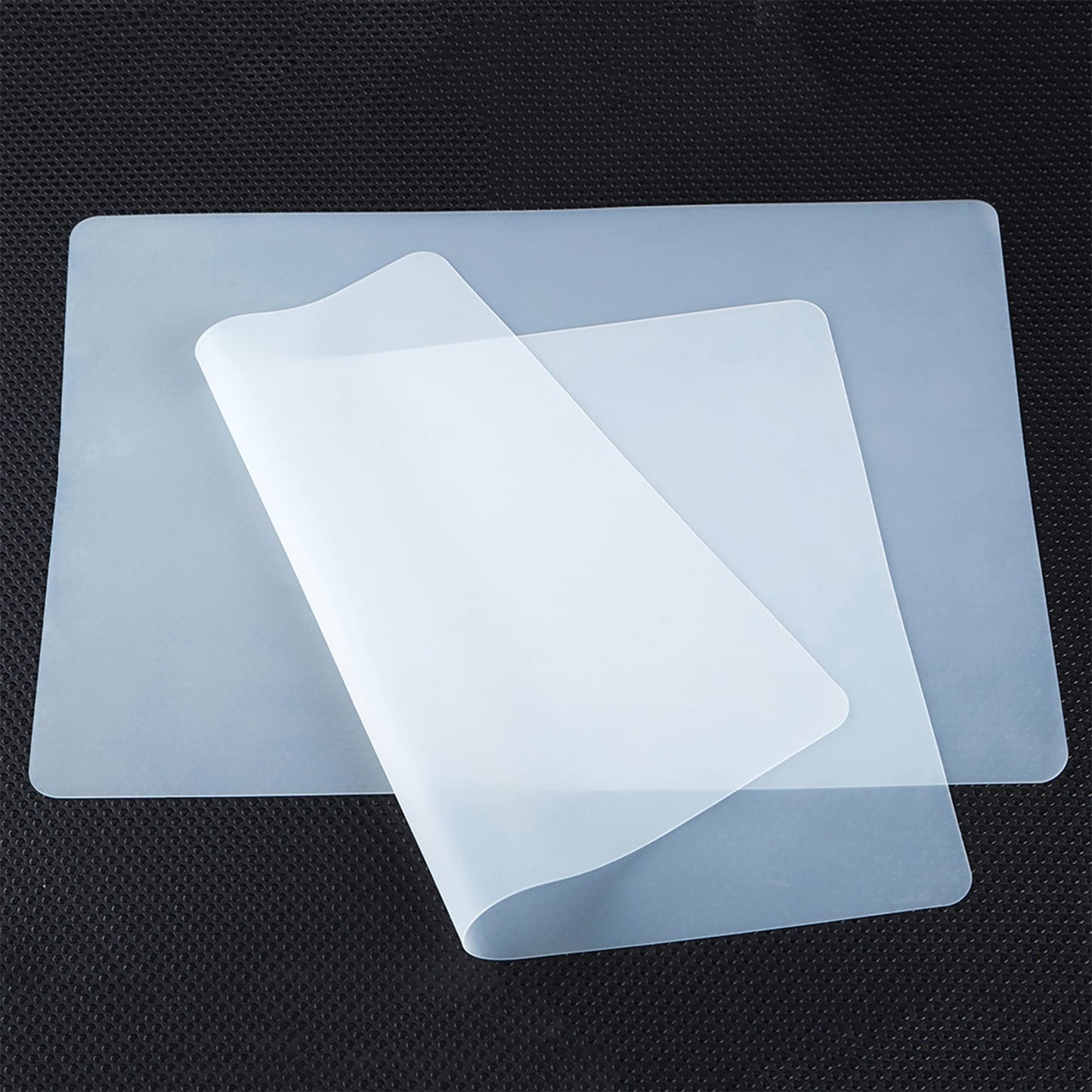 PABUSIOR Large Silicone Jewelry Crafts Mat: Non-Slip Translucent Silicone Pad, 14×20In (2/Pack), Heat Resistant, Nonstick, Clear Kids Mat for Epoxy Resin, Nail Art, DIY Sheet