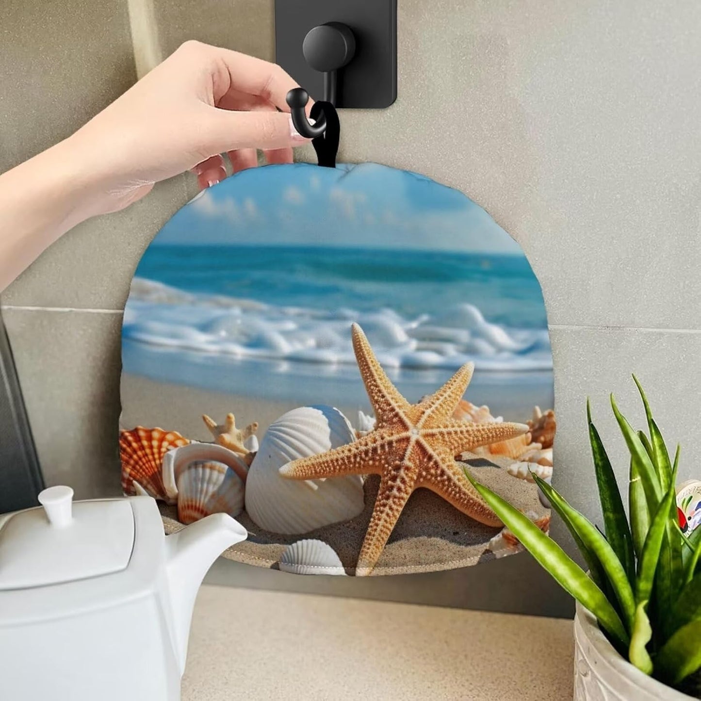 Starfish Tea Cosy for Teapot, Beach Kettle Dust Cover, Home Kitchen Decorative Tea Cozies