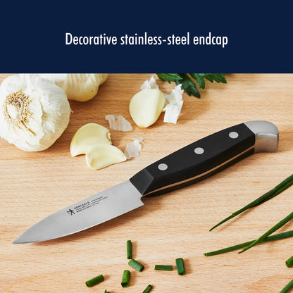 HENCKELS Statement Razor-Sharp 20-Piece Knife Set, Chef, Bread, German Engineered Knife Informed by over 100 Years of Mastery, Brown Block