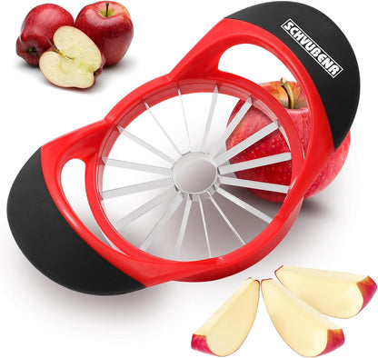 16-Blade 4.72 Inch SCHVUBENR Apple Slicer and Corer - Sharp Stainless Steel Apple Cutter - Professional Apple Divider