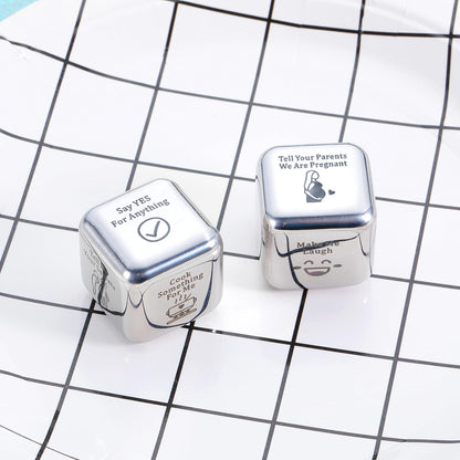 Funny Iron Gifts for 6th Anniversary - 6 Year Wedding for Couples, Food Decision Dice, Christmas Birthday Gifts