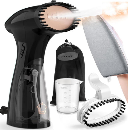 Steamer for Clothes, Handheld Garment Steam Iron with Brush for Home, Office, and Travel Wrinkle Remover