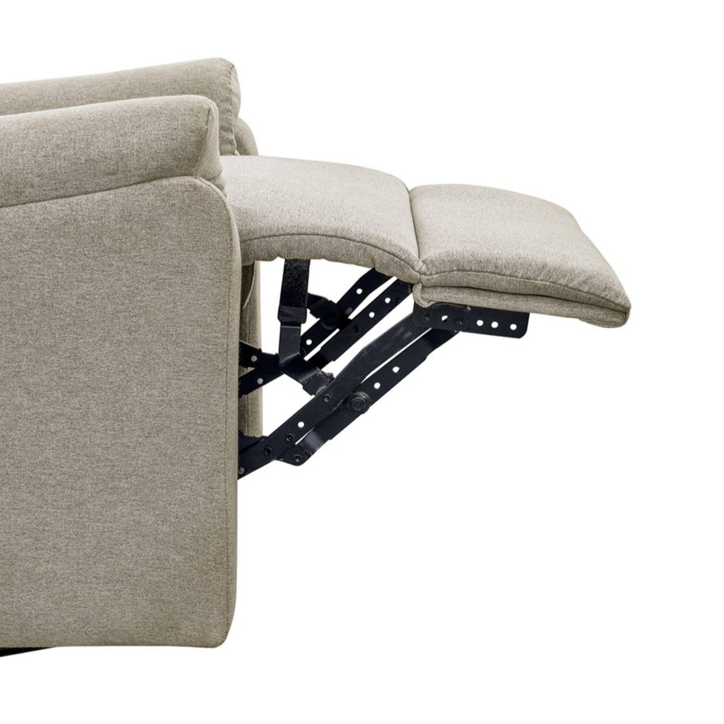 Madison Park Recliner & Rocking Chair: Glider Recliner Nursery Chair for Living Room & Bedroom, Swivel Rocker Recliner with a Rounded Back, Versatile 3-in-1 Accent Chair for Small Spaces, Beige