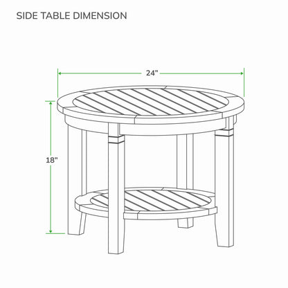 Cambridge Casual Arie 3-Piece Teak Wood Outdoor Patio Bistro Set with Round Table and 2 Chairs – Small Patio Dining Set for Balcony, Porch, or Garden – Weather-Resistant Finish