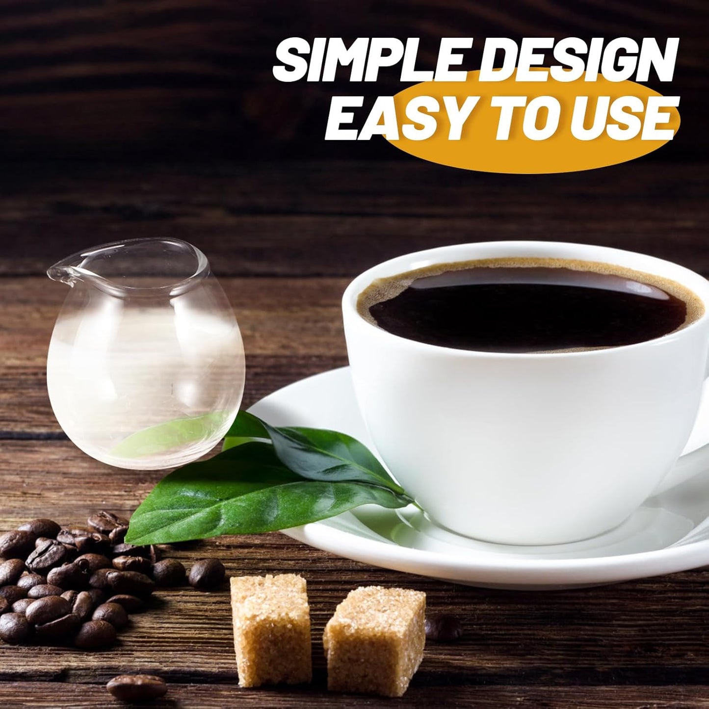 BESTOYARD Mini Glass Milk Cup Pitcher Set, 2 Pcs for Sauce, Maple Syrup, Coffee, Espresso Shots, and Tea