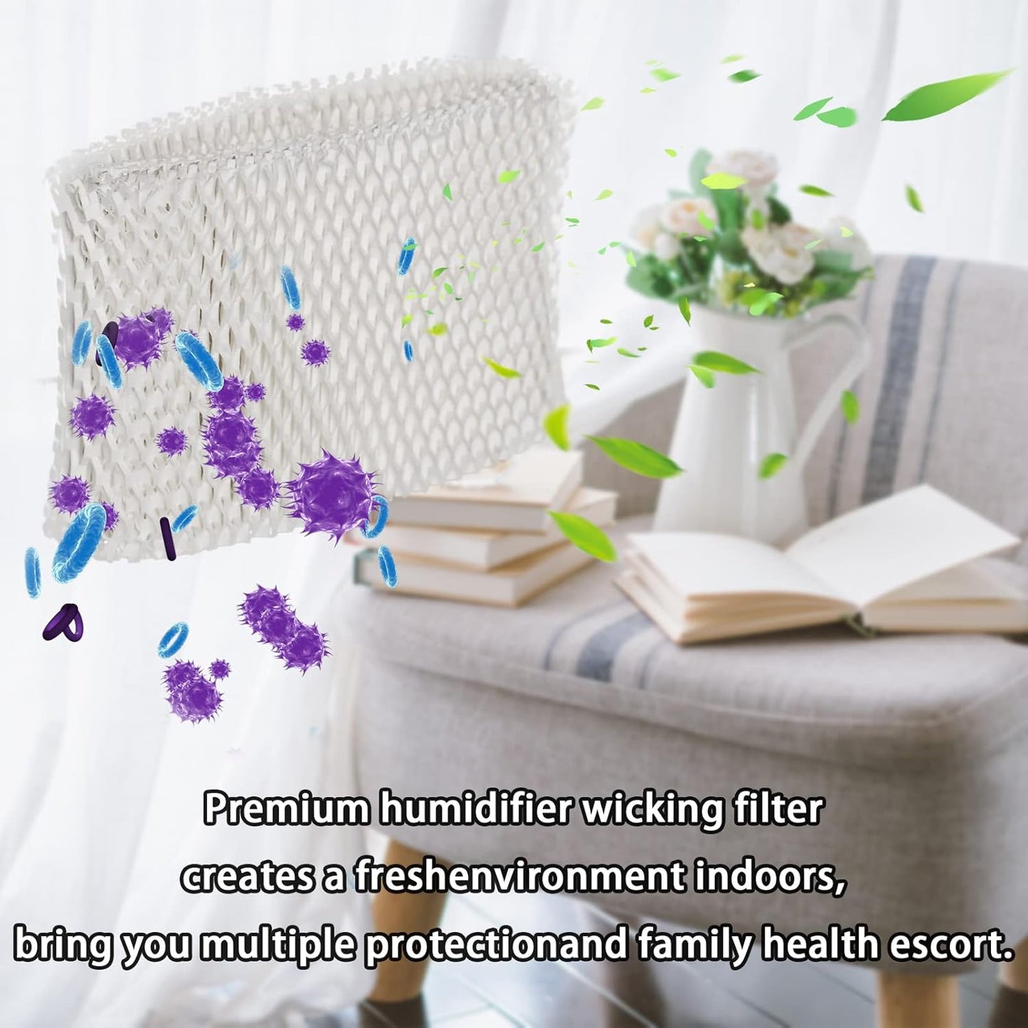 HIFROM 4Pack Replacement Humidifier Wick Filters for Kaz & Vicks 3020 V3100 V3500 V3600 V3800 V3900 Honeywell HCM-300T