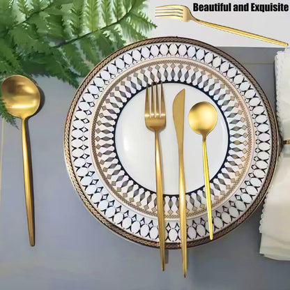 600-Piece Food Grade Gold Silverware Set, Luxury Flatware Set for 120 - Premium Stainless Steel Cutlery Set with Spoons Forks Knives, Shiny Gold Polished Kitchen Utensils for Home Restaurant Hotel