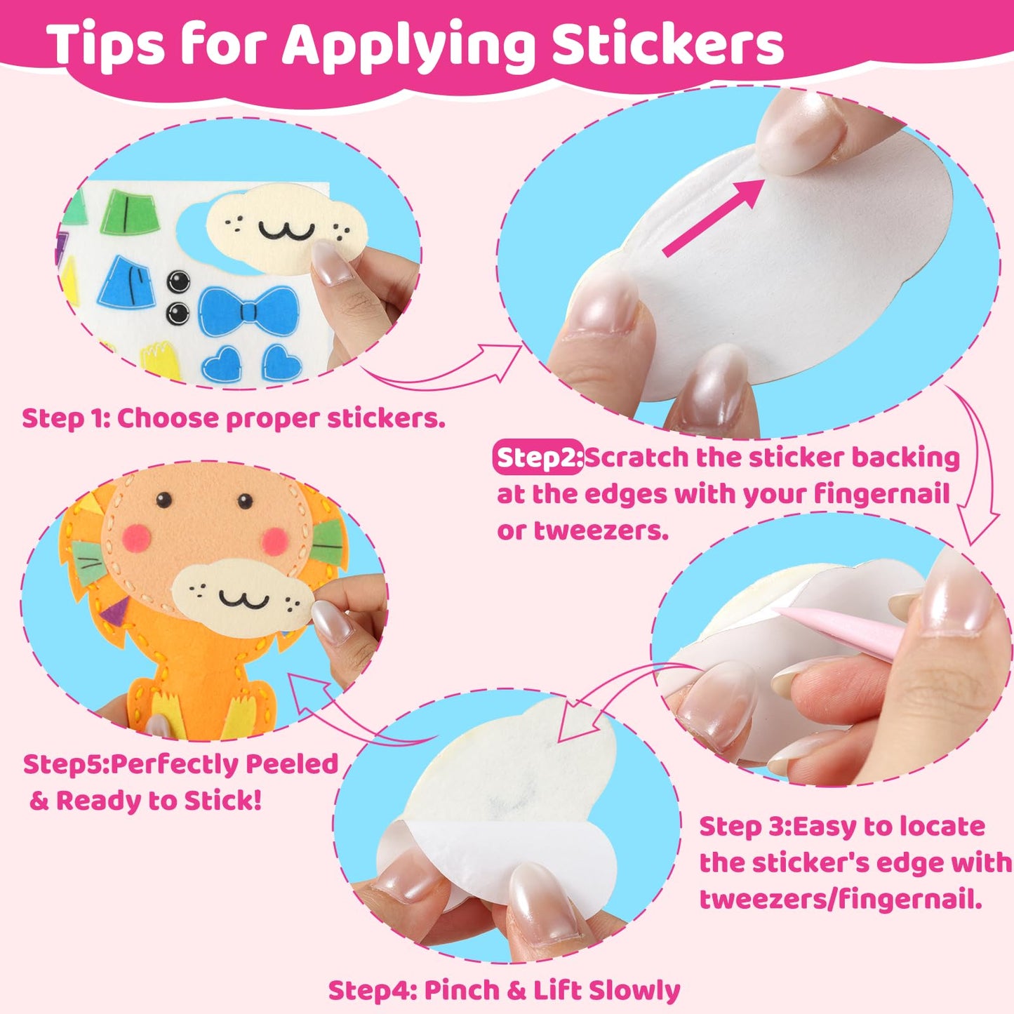 Funtopia Sewing Kit for Kids, 10 Easy DIY Projects of Stuffed Animal with Guiding Book, Beginners Sewing Toys and Birthday Gift for Girls Boys, Felt Arts and Crafts for Kids Ages 5-8 8-12