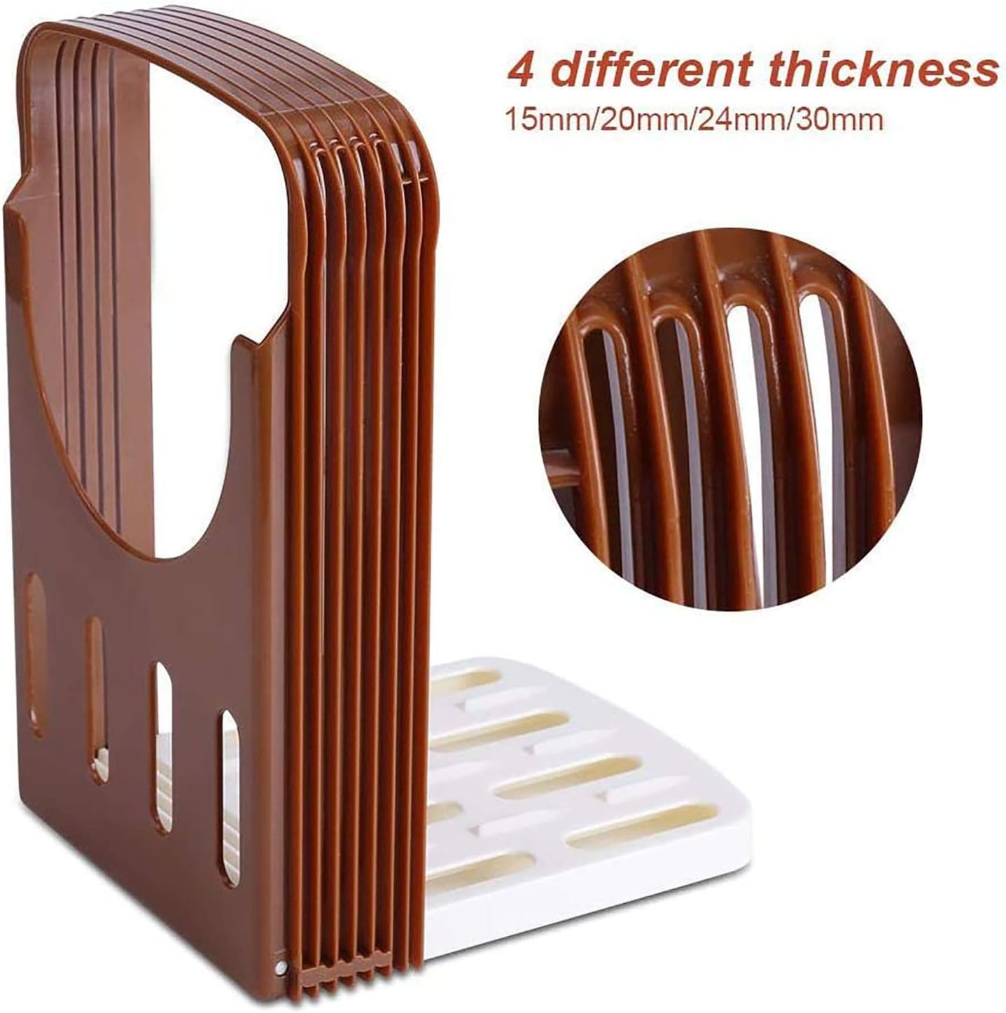 Kitchen Toast Slicer, Folding Bread Cutter Sandwich Maker with 4 Thickness for Homemade Bread