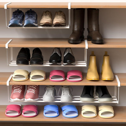 2 Closet 16.5-31.5 Inch CroBlissful Pcs Expandable Shoe Rack Organizer for Adjustable Retractable Hanging Cabinet Shoe