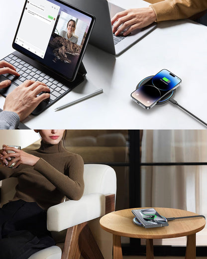 NANAMI Fast Wireless Charger [2 Pack] - Qi Certified Wireless Charging Pad for iPhone 17/17 Pro/17 Pro Max/16/15/14/13/13 Pro/12,10W for Samsung Galaxy S25/S25 Ultra/S24/S24 Ultra/S23/S22, New Airpods