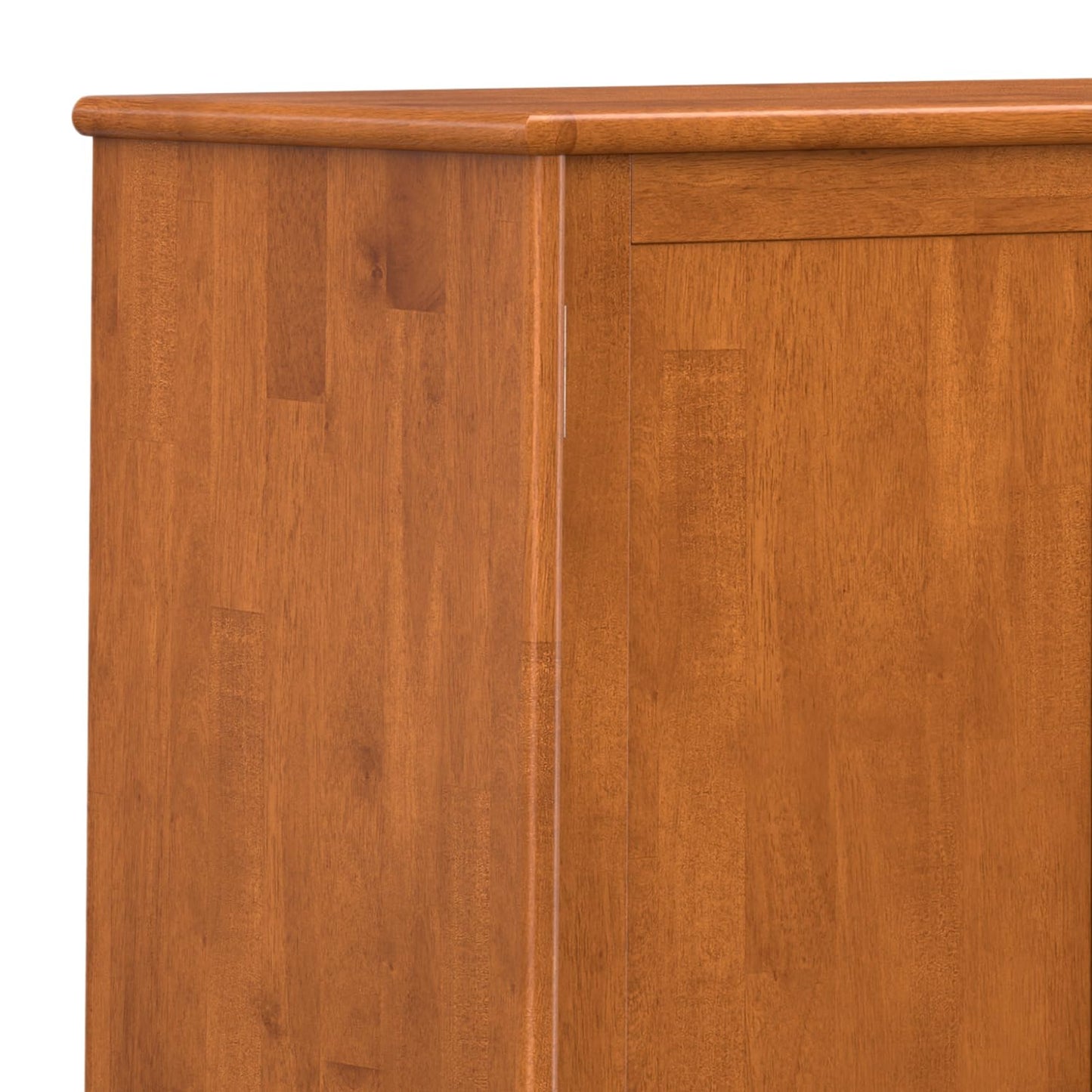 SIMPLIHOME Draper Buffet - 66 inch Wide Solid Hardwood 4-Door Sideboard Buffet in Teak Brown, Mid-Century Modern Cabinet for Dining Room or Kitchen with Adjustable Shelves and Tapered Legs