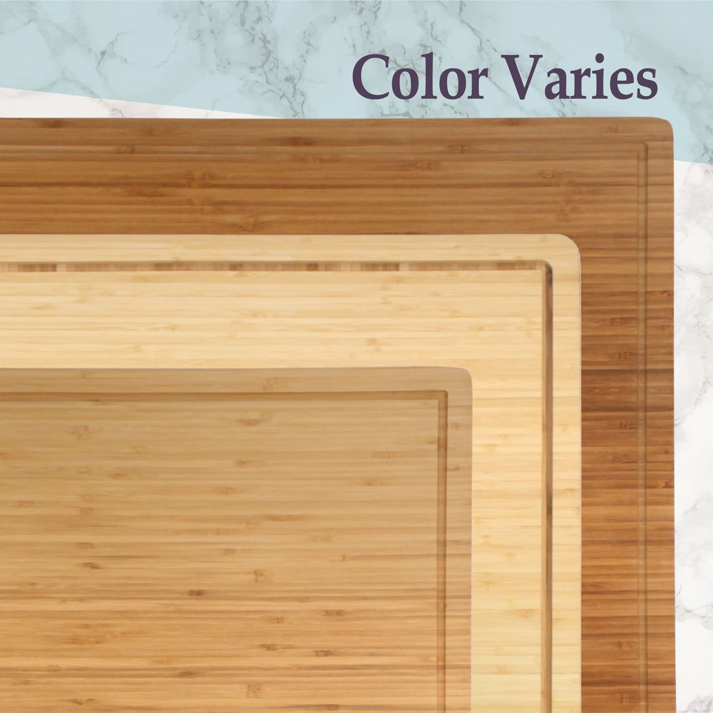 BambooMN Bamboo Burner Cover Cutting Board - 3 Ply - Extra Large - Grooved/Flat (30" x 24" x 0.75") - 2 Pieces