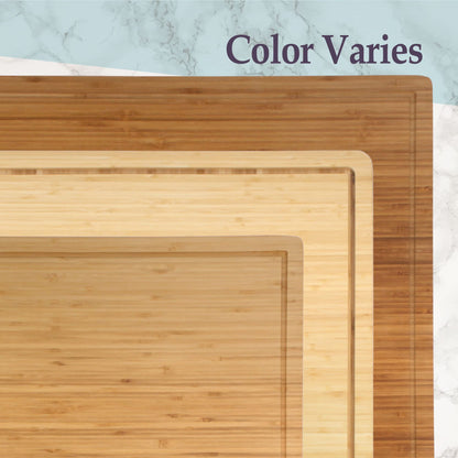 BambooMN Bamboo Burner Cover Cutting Board - 3 Ply - Extra Large - Grooved/Flat (30" x 24" x 0.75") - 2 Pieces