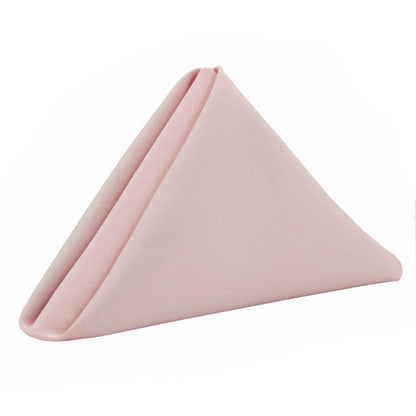 Your Chair Covers - 10 Pack 20 Inch Blush Cloth Polyester Napkins – Washable Dinner Fabric Napkins with Hemmed Edges for Weddings, Restaurants & Special Events