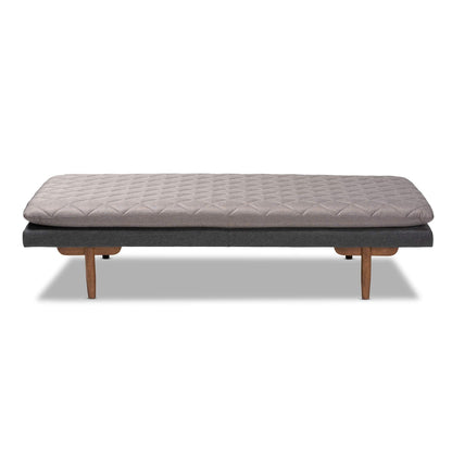 Baxton Studio Daybed, Single, Grey/Walnut