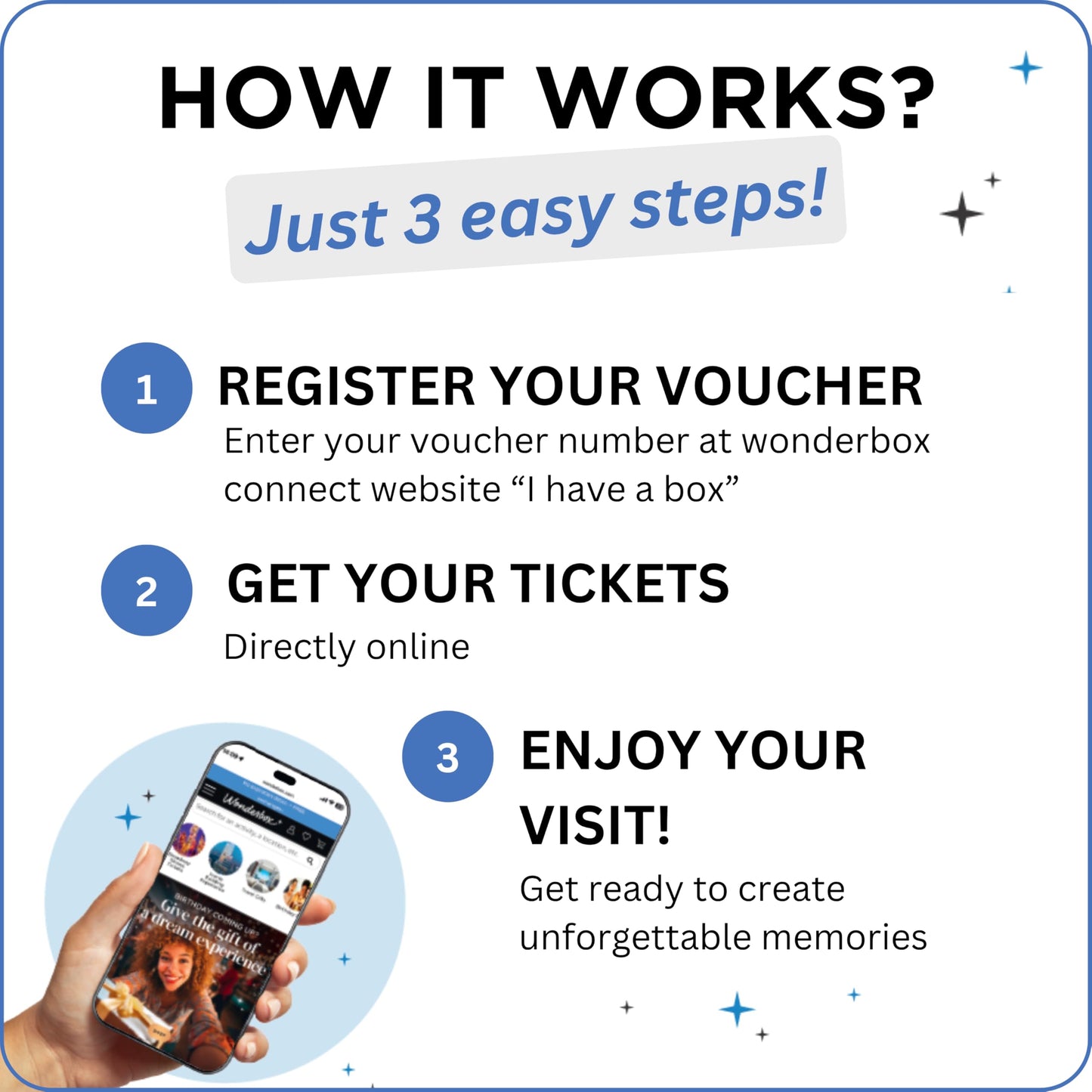 Wonderbox Madame Tussauds Hollywood Gift Box, 2 Admission Tickets for Wax Museum, Gift Experience for Kids & Families