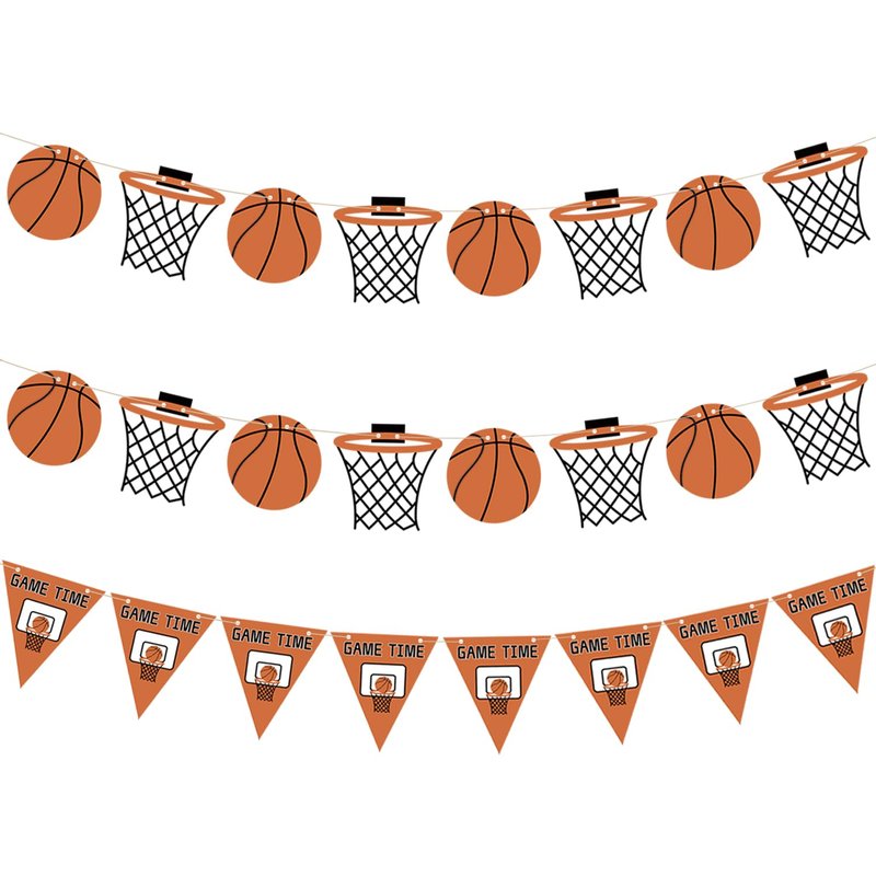 Yancan Basketball Banner Party Decorations, Basketball Theme Garland for Boy Birthday College High School Graduation Decor